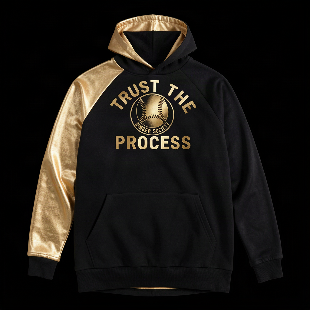 Gold Sleeve Raglan Hoodie - One Gold Sleeve